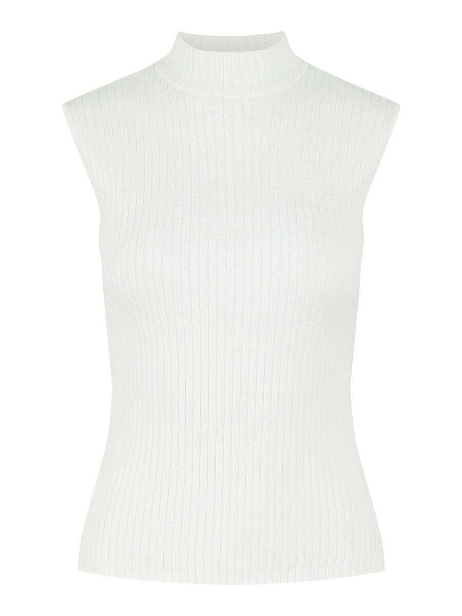 Pieces KNITTED SLEEVELESS TOP, Cloud Dancer, highres - 17116970_CloudDancer_001.jpg