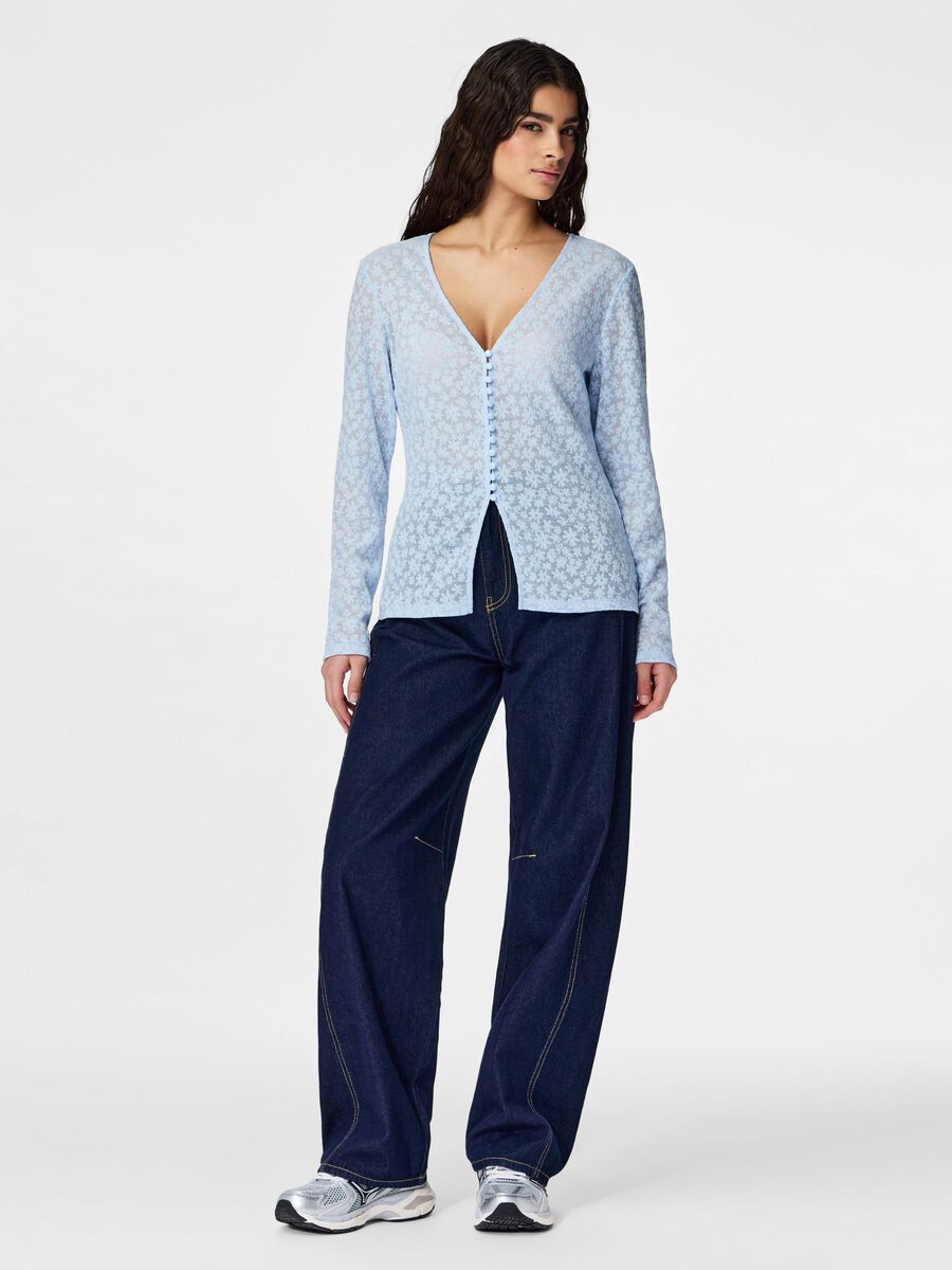 Carousel image - PCBAISY CARDIGAN, Cashmere Blue | 3