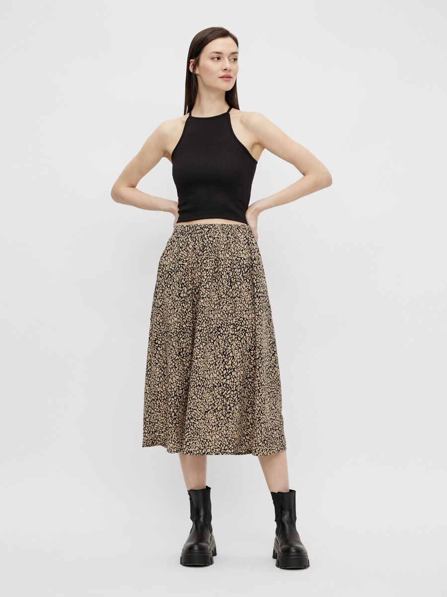 Pieces PCGILBERTA MIDI SKIRT, Black, highres - 17110761_Black_821989_005.jpg