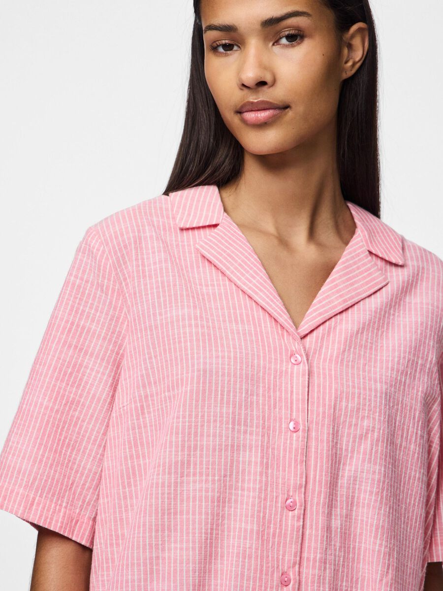 Pieces PCAPIA 2/4-ARM BLUSE AUS LEINENGEMISCH, Pink Lemonade, highres - 17155305_PinkLemonade_1161536_006.jpg