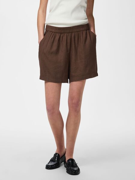 Pieces PCPIA LINEN BLEND SHORTS, Coffee Quartz, highres - 17152062_CoffeeQuartz_003.jpg