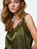 Product image thumbnail - PCNOMI SATIN LACE STRAP TOP, Burnt Olive | 4