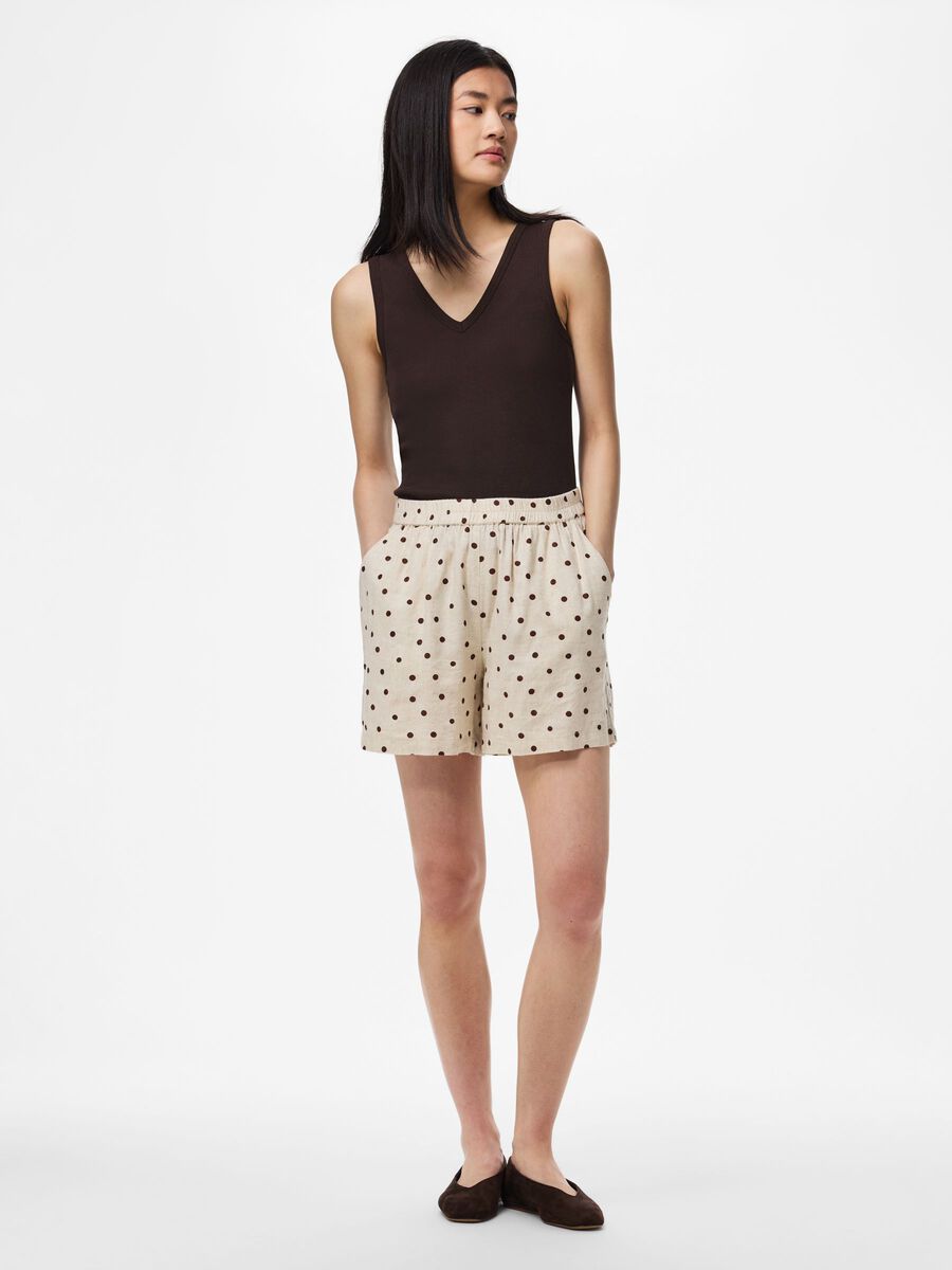 Carousel image - PCPIA LINEN BLEND SHORTS, Birch | 3