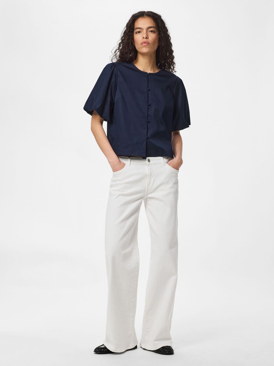 Carousel image - PCBLAIR 2/4 SHORT SLEEVED SHIRT, Maritime Blue | 3