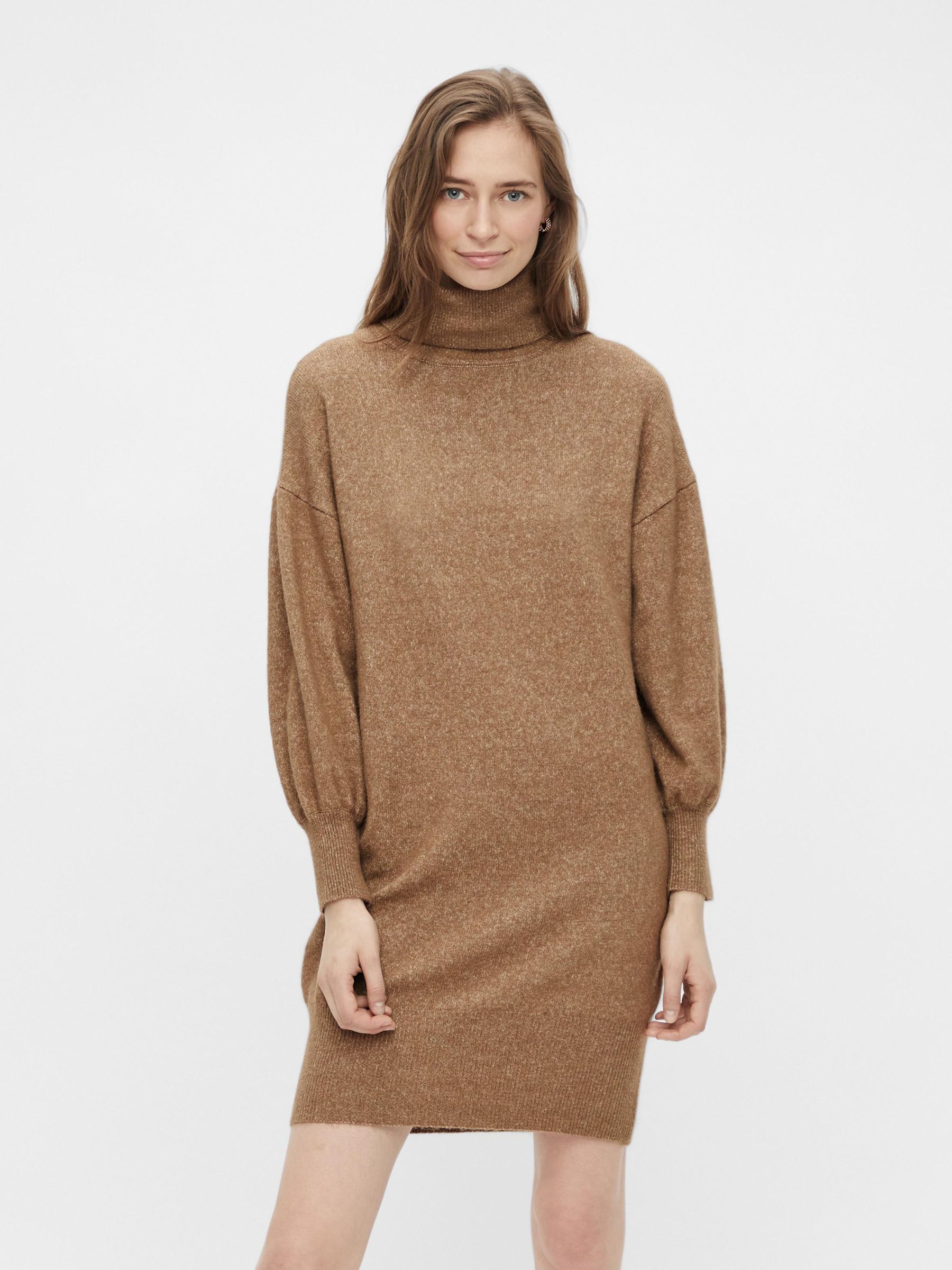 Gebreide jurk met rolkraag store