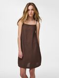 Product image thumbnail - PCPIA STRAP LINEN BLEND MINI DRESS, Coffee Quartz | 1