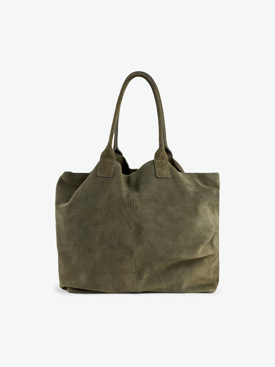 Pieces RECHTECKIGER WILDLEDER SHOPPER, Forest Night, highres - 17101814_ForestNight_002.jpg