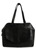 Pieces LEATHER SHOULDER BAG, Black, highres - 17089340_Black_001.jpg