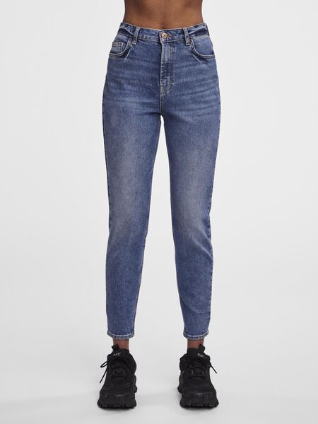 Pieces MOM HIGH WAIST JEANS, Medium Blue Denim, highres - 17106150_MediumBlueDenim_003.jpg