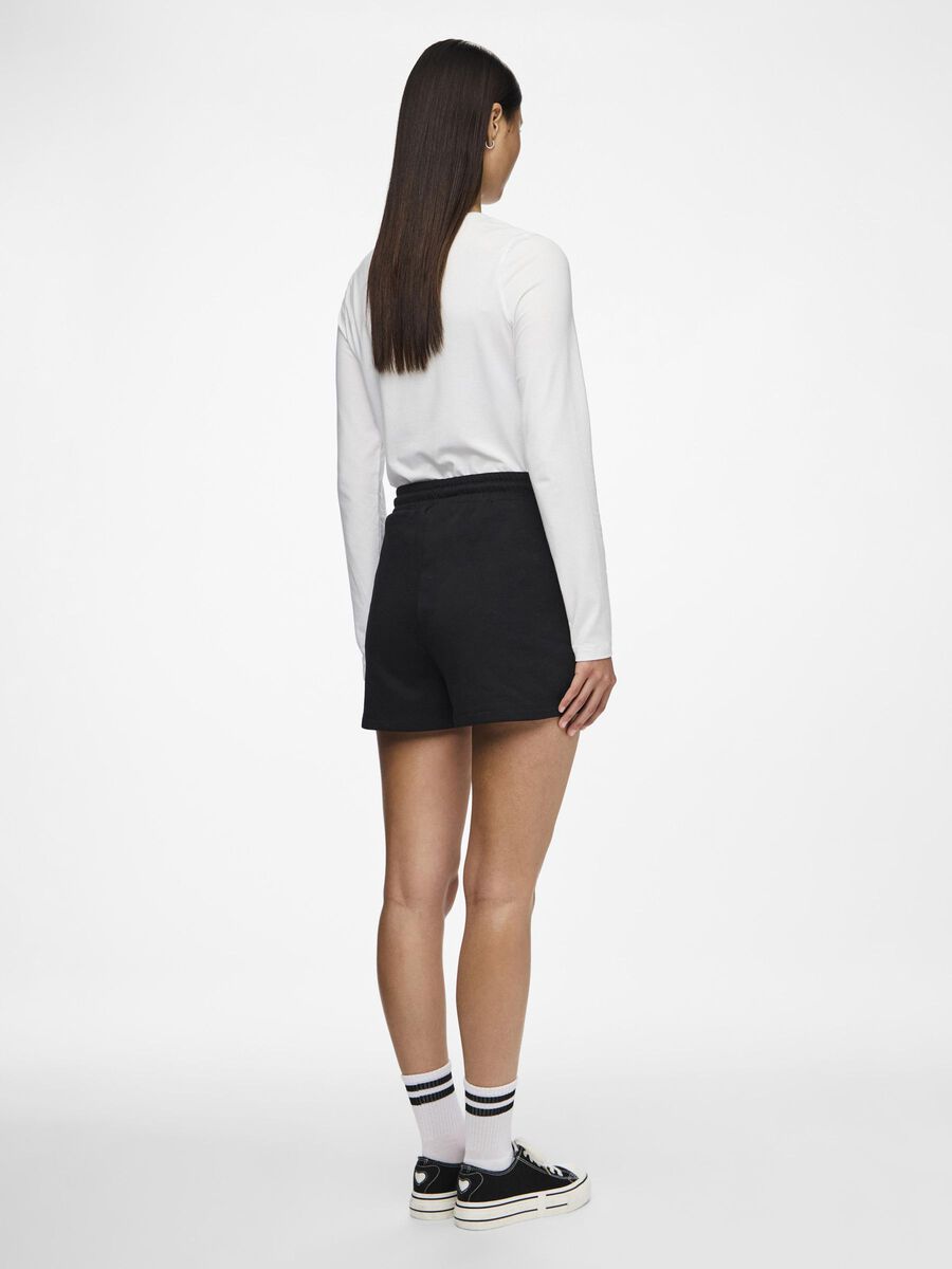 Pieces HIGH WAIST SWEATSHORTS, Black, highres - 17118868_Black_004.jpg