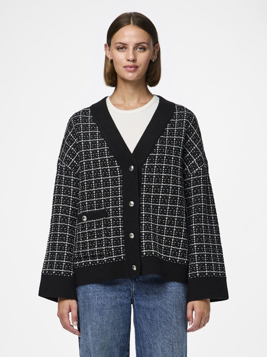 Pieces PCNILJA KNITTED CARDIGAN, Black, highres - 17151992_Black_1138112_003.jpg
