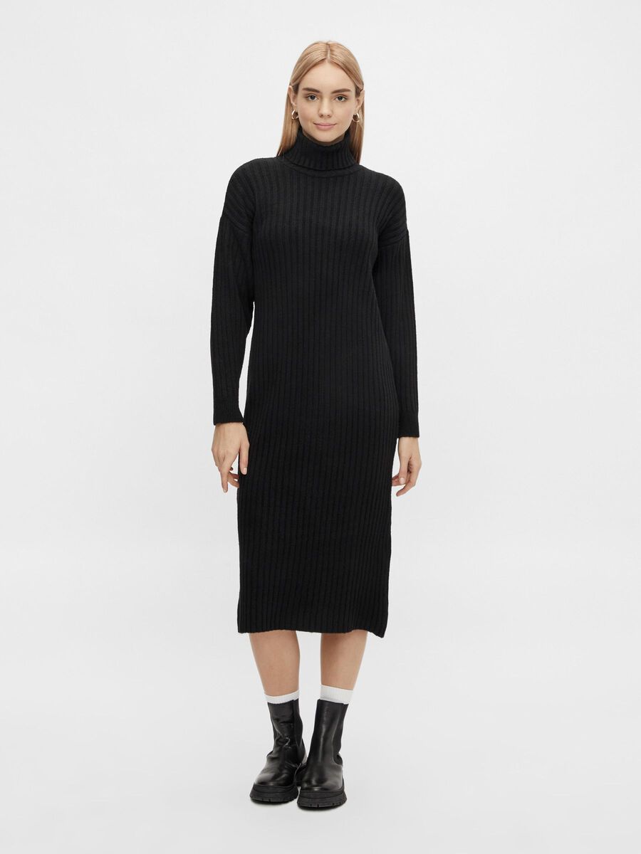 Pieces PCSILLA KNITTED DRESS, Black, highres - 17125158_Black_003.jpg