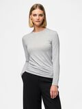 Product image thumbnail - PCMARIA LANGERMET TOPP, Light Grey Melange | 1
