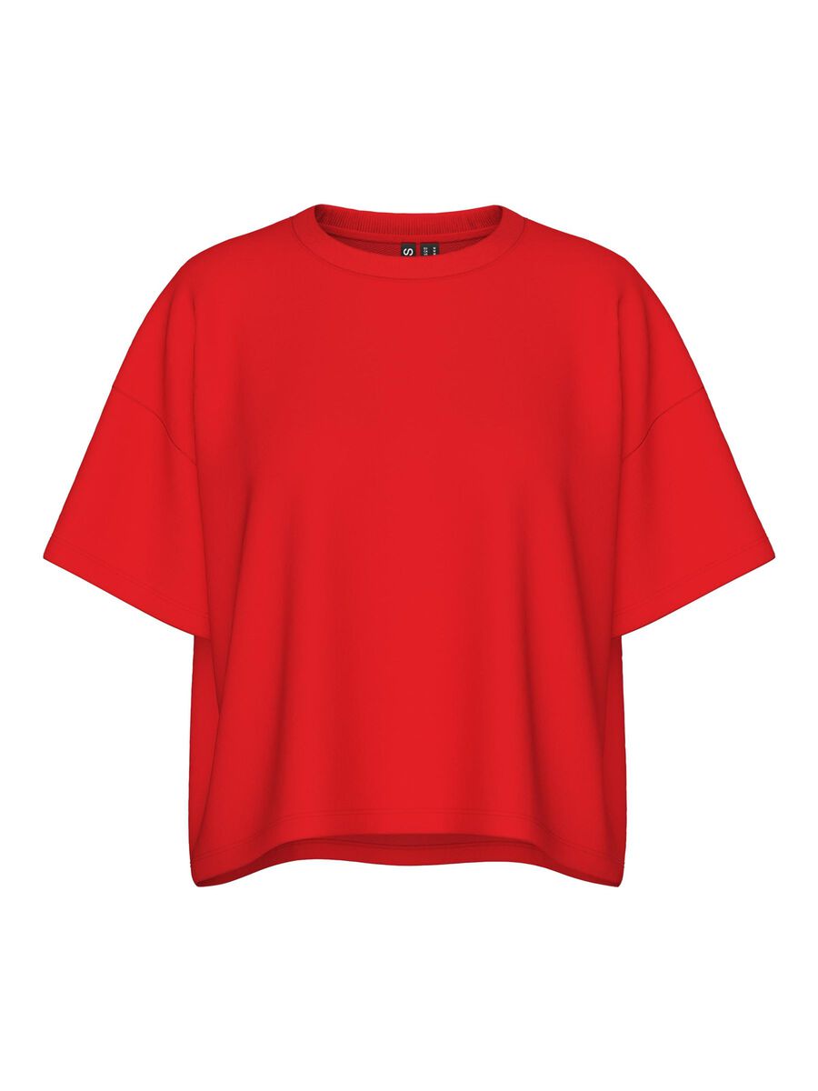 Pieces PCCHILLI SHORT SLEEVED TOP, Poppy Red, highres - 17118870_PoppyRed_001.jpg