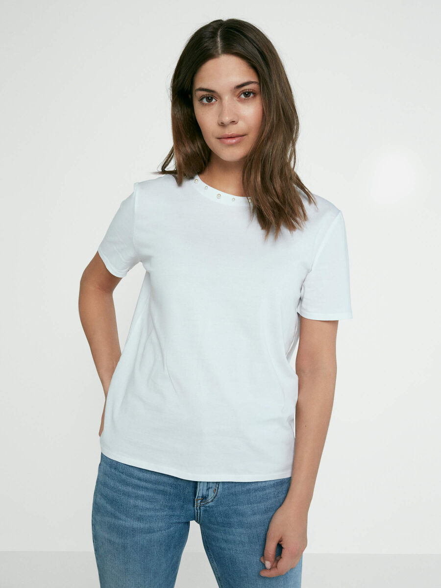 Pieces PEARL T-SHIRT, Bright White, highres - 17094152_BrightWhite_003.jpg