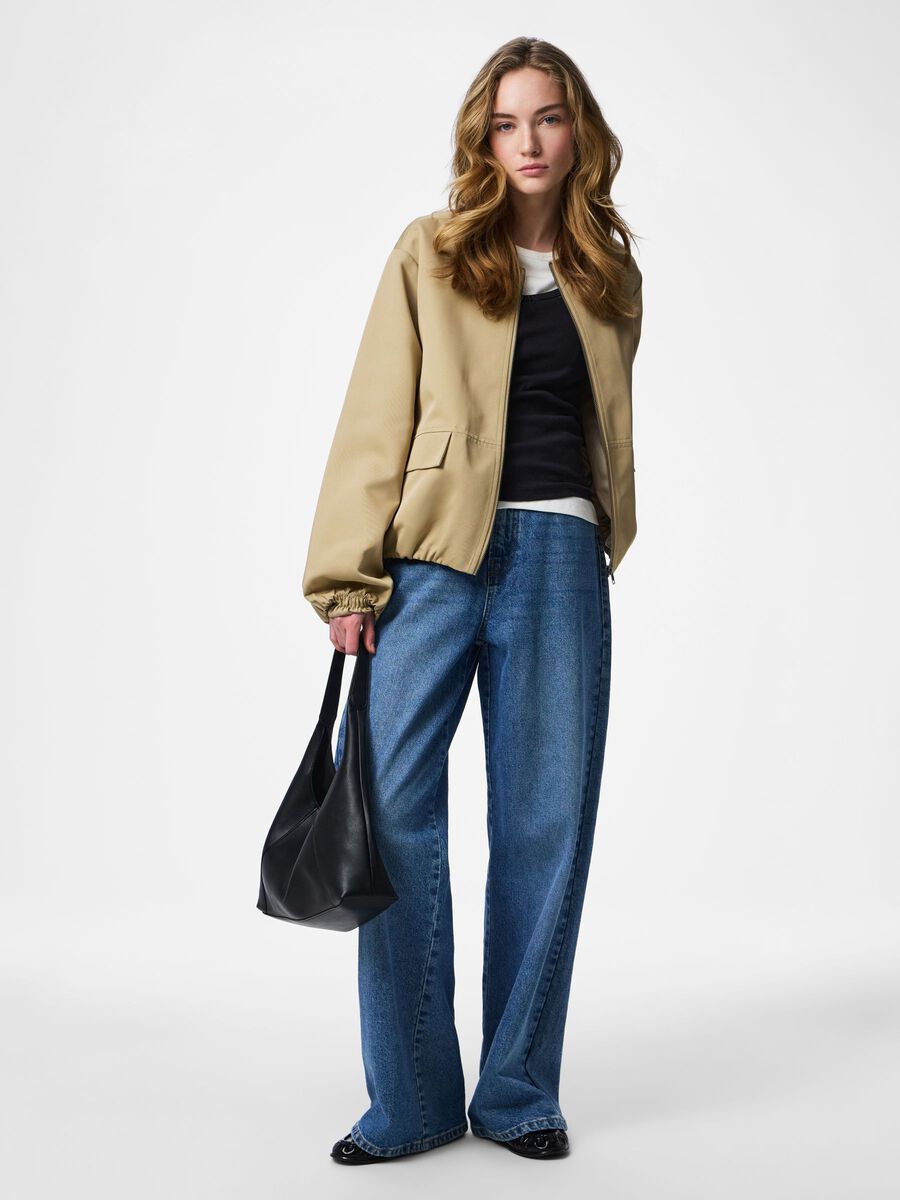 Carousel image - PCBERIT BALLOON BOMBER JACKET, Travertine | 5