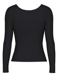 Pieces T-SHIRT  Z DŁUGIM RĘKAWEM, Black, highres - 17101437_Black_002.jpg