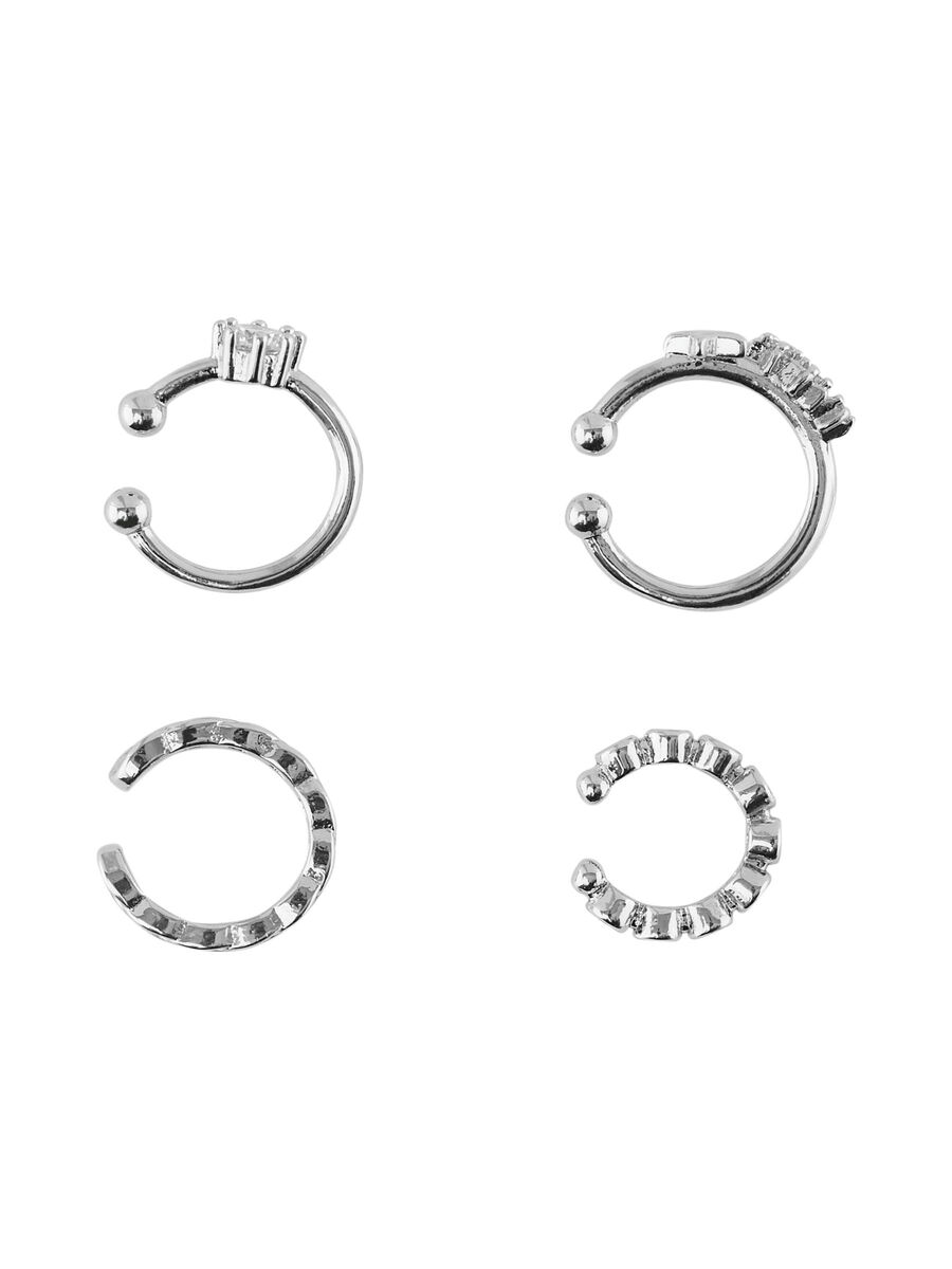 Pieces PCFUGGIES EARRINGS, Silver Colour, highres - 17116696_SilverColour_001.jpg