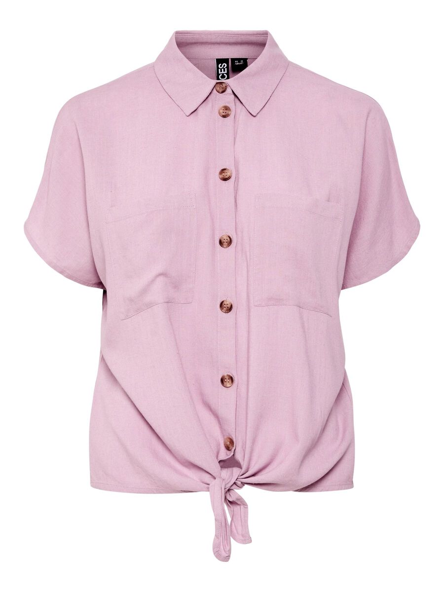 Pieces PCPIA SHORT SLEEVED SHIRT, Dawn Pink, highres - 17154736_DawnPink_001.jpg