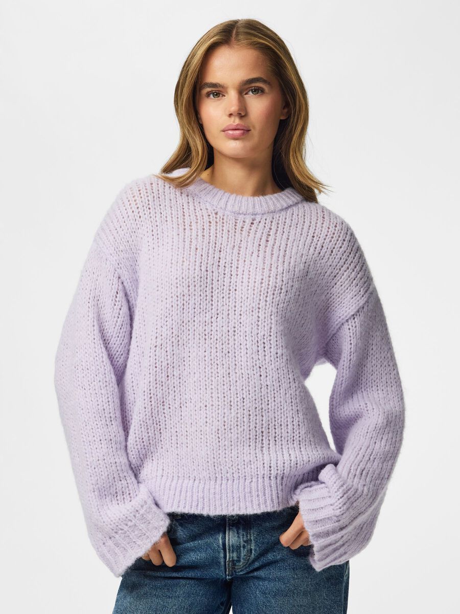 Product carousel image 1 PCDORTHEA CHUNKY STRICKPULLOVER, Pastel Lilac