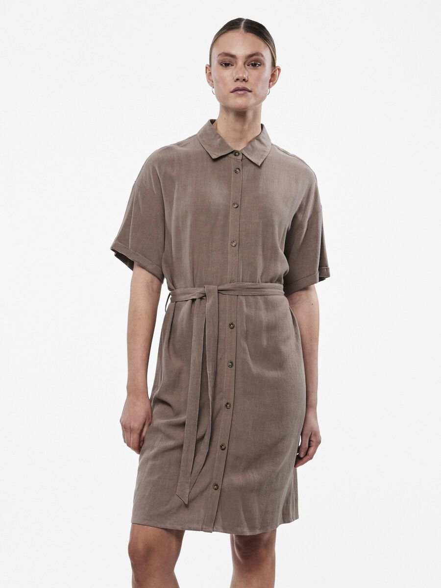 Pieces PCVINSTY SHIRT DRESS, Fossil, highres - 17132920_Fossil_003.jpg