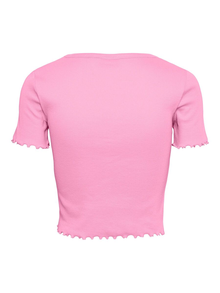 Pieces PCMADDY SHORT SLEEVED TOP, Begonia Pink, highres - 17145716_BegoniaPink_002.jpg