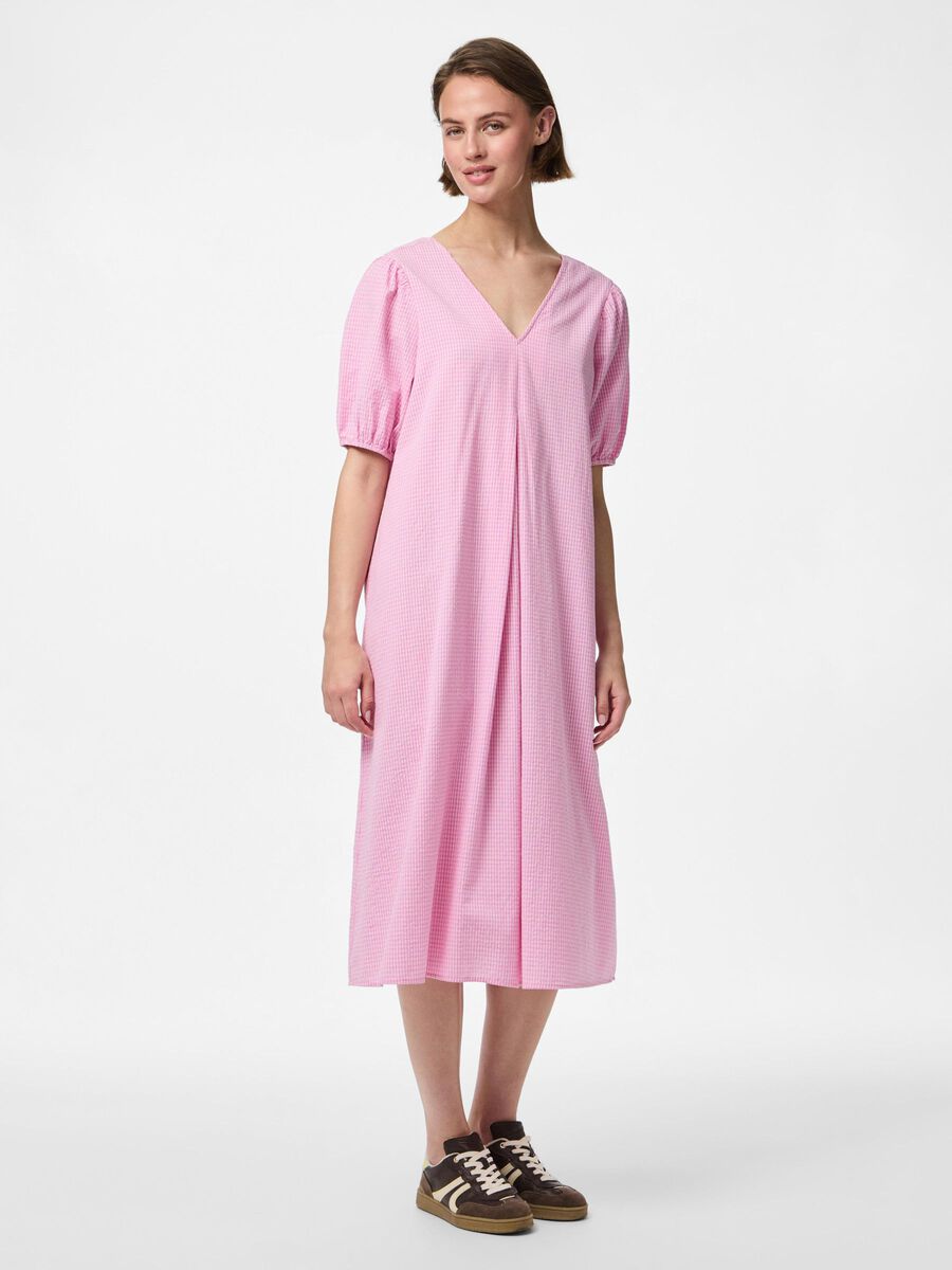Pieces PCALMA 2/4 MIDI DRESS, Pink Tulle, highres - 17161217_PinkTulle_1221863_003.jpg