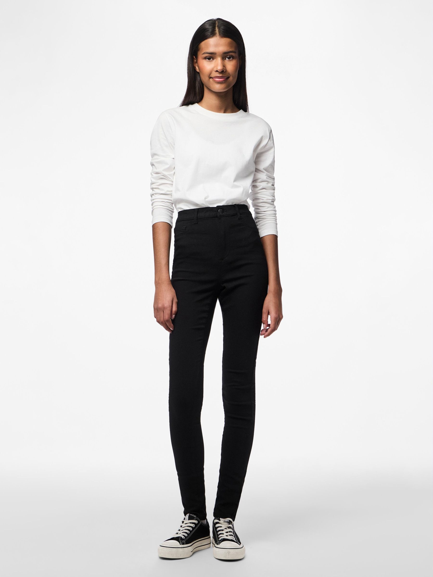 PCHIGHSKIN HW JEGGINGS Black PIECES UK