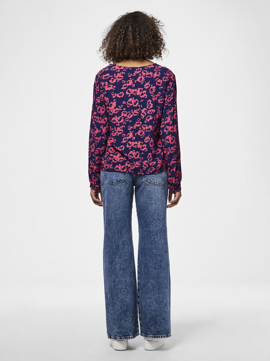 Pieces PCPAROLINE  LONG SLEEVED BLOUSE, Ocean Cavern, highres - 17154649_OceanCavern_1154282_004.jpg