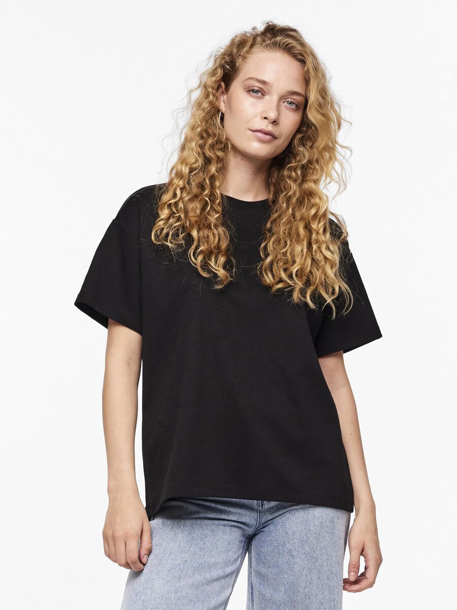 Pieces PCSKYLAR OVERSIZED T-SHIRT, Black, highres - 17146654_Black_003.jpg