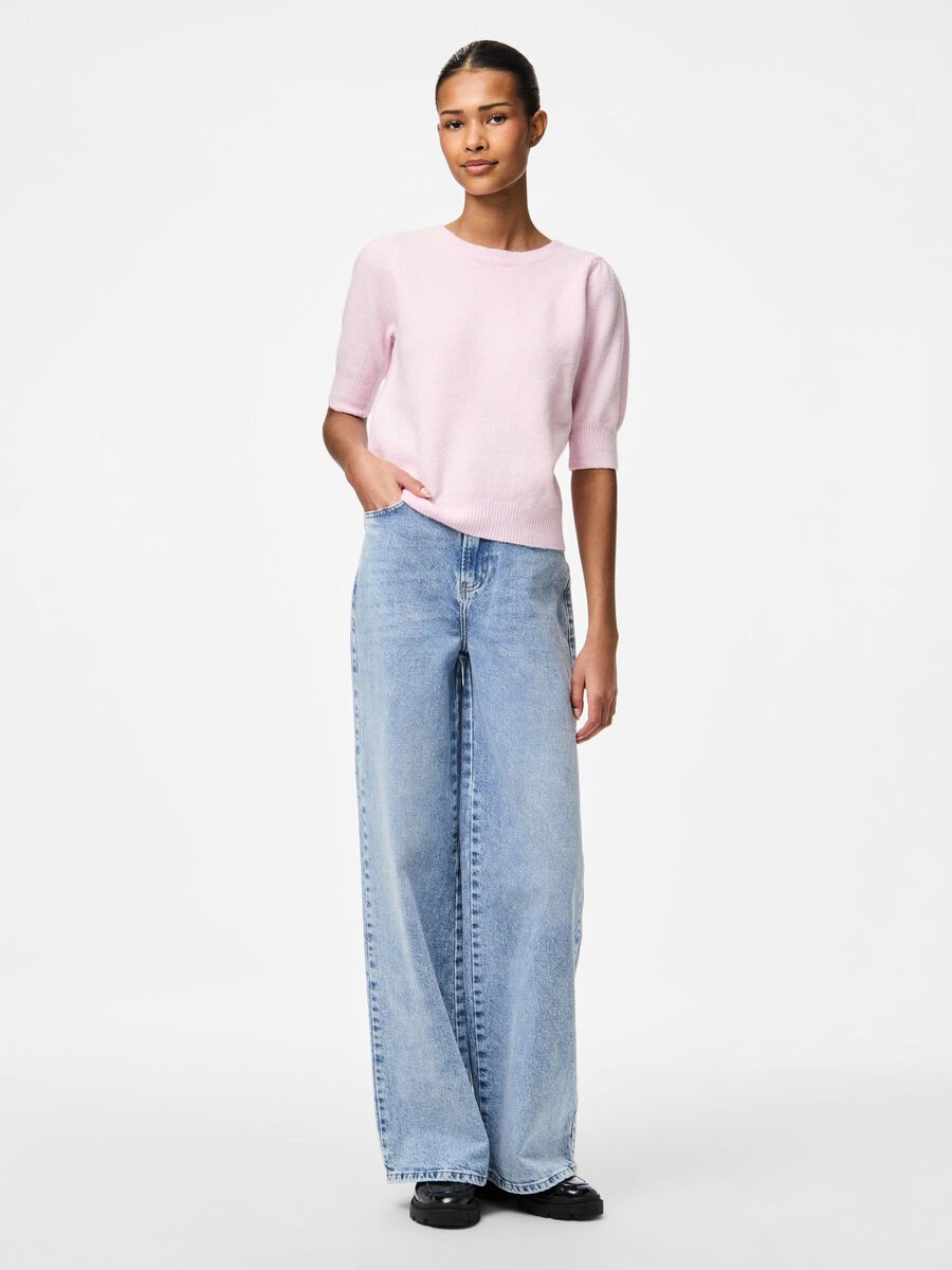 Pieces PCFUNIA ROSETT STICKAD TOPP, Pink Tulle, highres - 17161141_PinkTulle_005.jpg