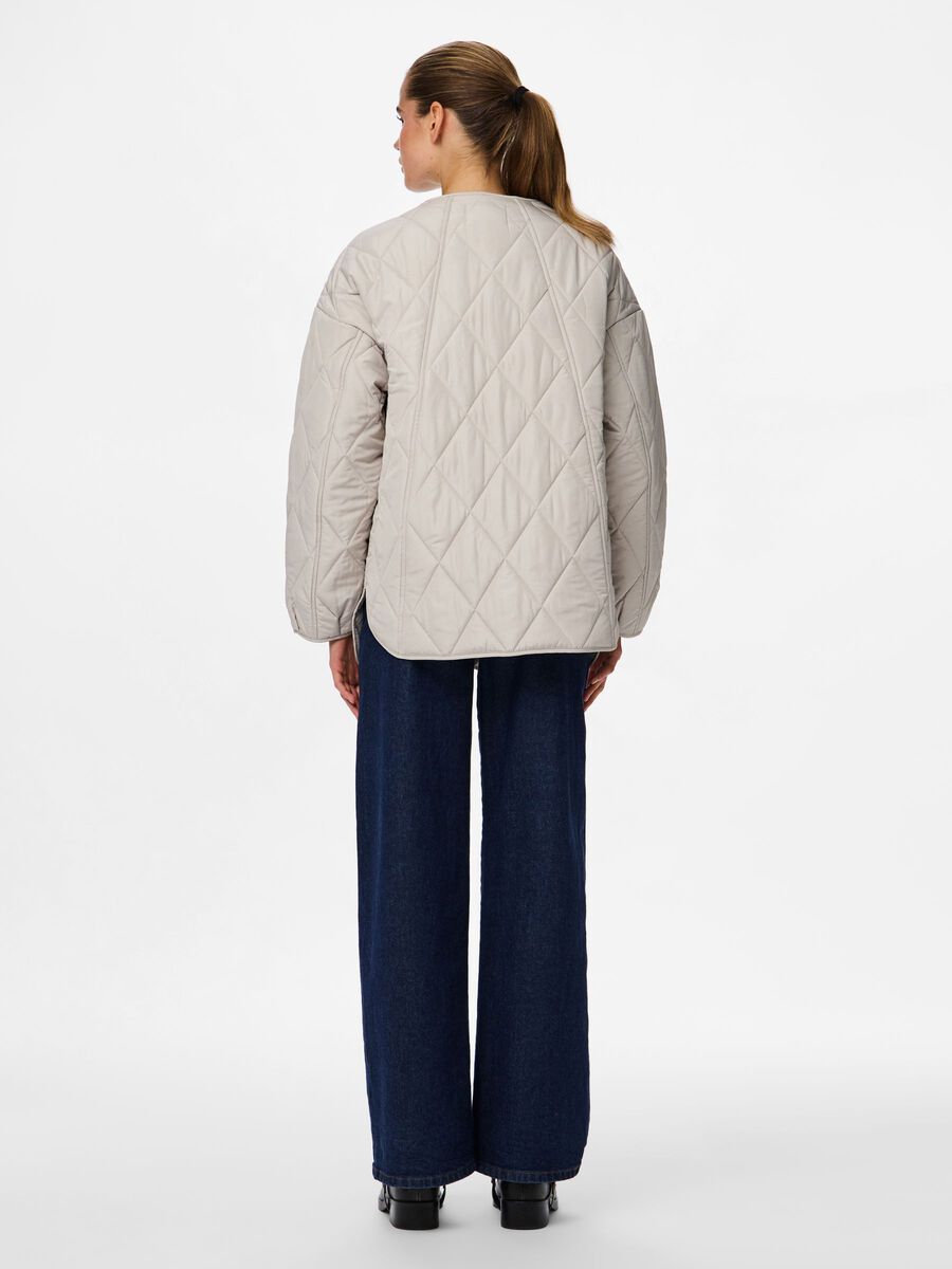 Product carousel image - PCSTELLA QUILTED JACKET, Silver Gray | 2