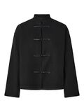 thumbnail Pclisa mandarin-verschluss jacke, colour: black, schwarze, vorderseite