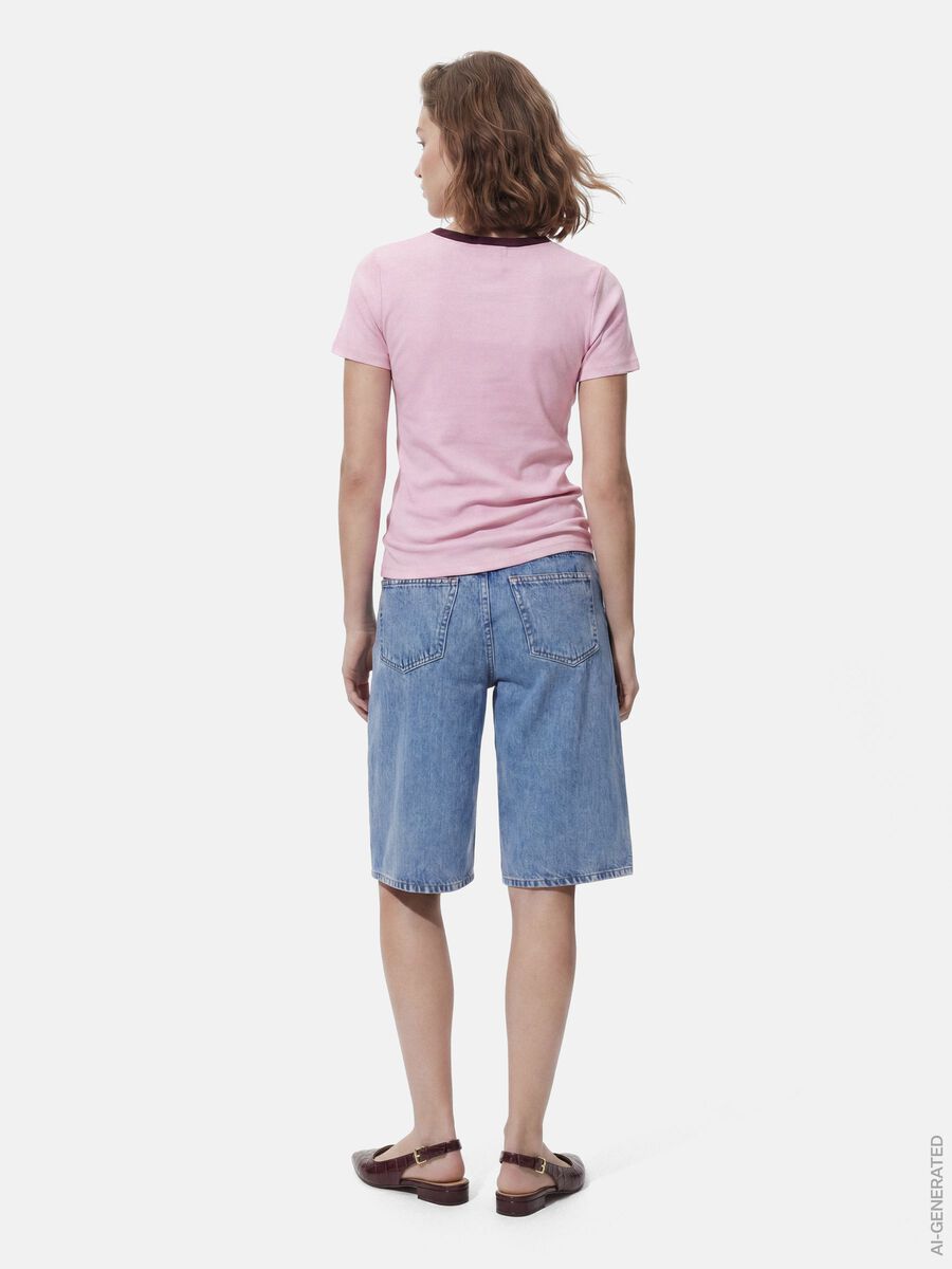 Product carousel image - PCMAY RIBBED T-SHIRT, Roseate Spoonbill | 2