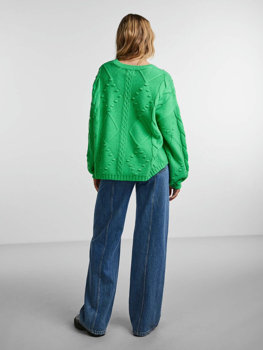 Pieces PCDONSI KNITTED PULLOVER, Irish Green, highres - 17126104_IrishGreen_004.jpg