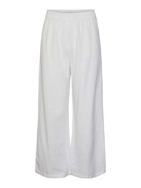 Pieces PCMILANO LINEN-BLEND TROUSERS, Bright White, highres - 17140963_BrightWhite_001.jpg