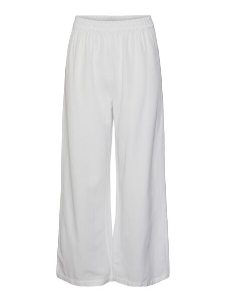 Pieces PCMILANO WIDE-LEG TROUSERS, Bright White, highres - 17140963_BrightWhite_001.jpg
