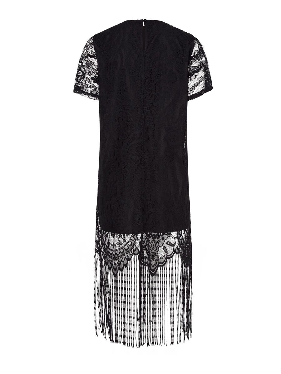 Pieces PCMARY FRINGE MIDI DRESS, Black, highres - 17163545_Black_002.jpg