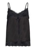 Pieces SATINY LACE TRIM CAMI, Black, highres - 17104139_Black_001.jpg