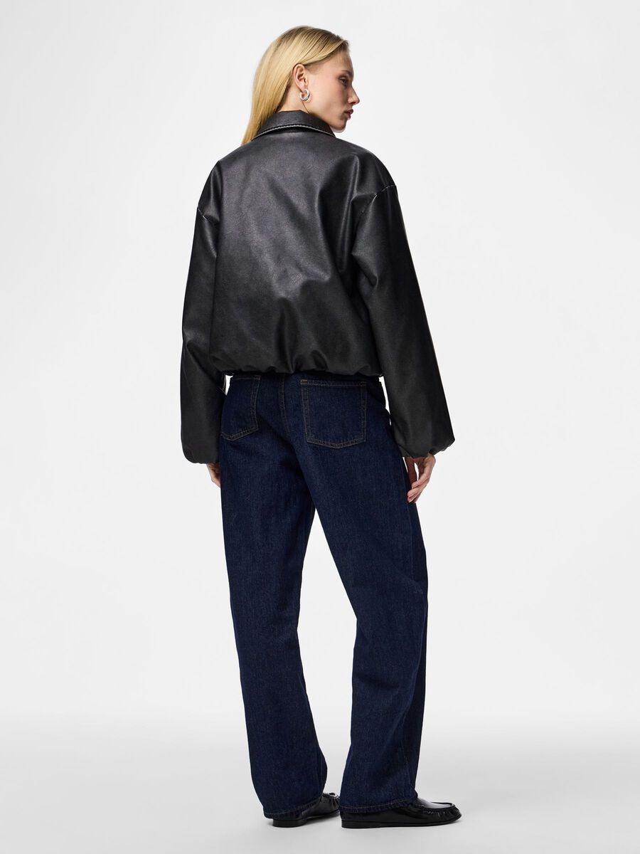 Product carousel image - PCGISELLE WASH COATED  BOMBER JACKET, Black | 2