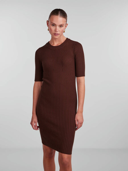 Pieces PCCRISTA KNITTED DRESS, Chicory Coffee, highres - 17132943_ChicoryCoffee_003.jpg