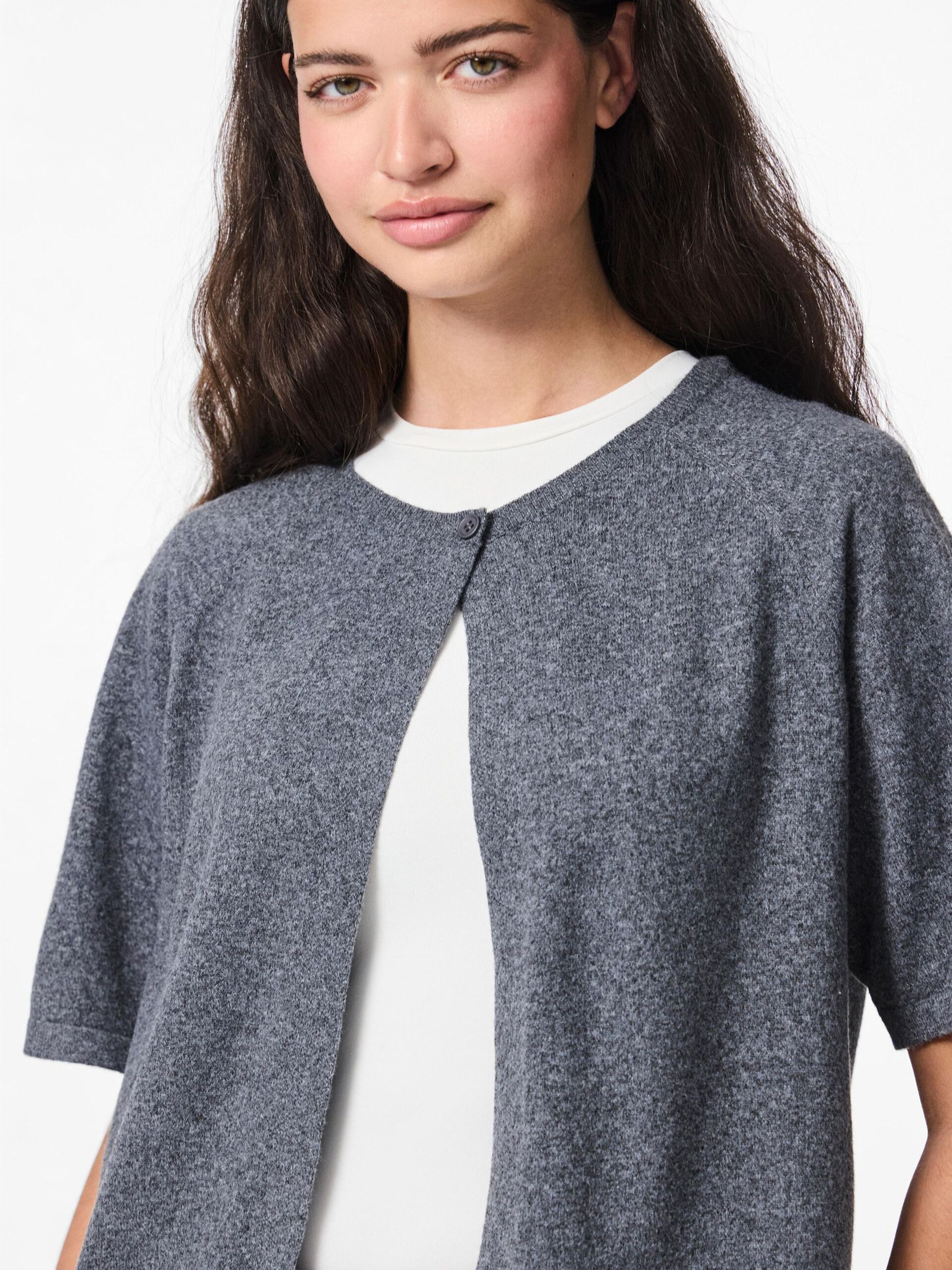 Carousel image - PCBREE KNITTED CARDIGAN, Dark Grey Melange | 4