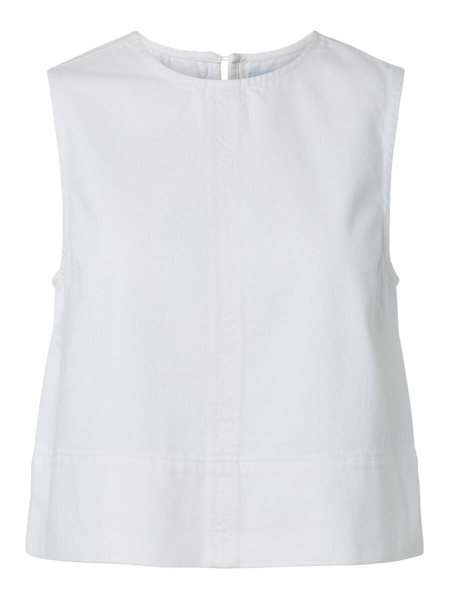 Product carousel image - PCSKY DENIM VEST, Bright White | 1