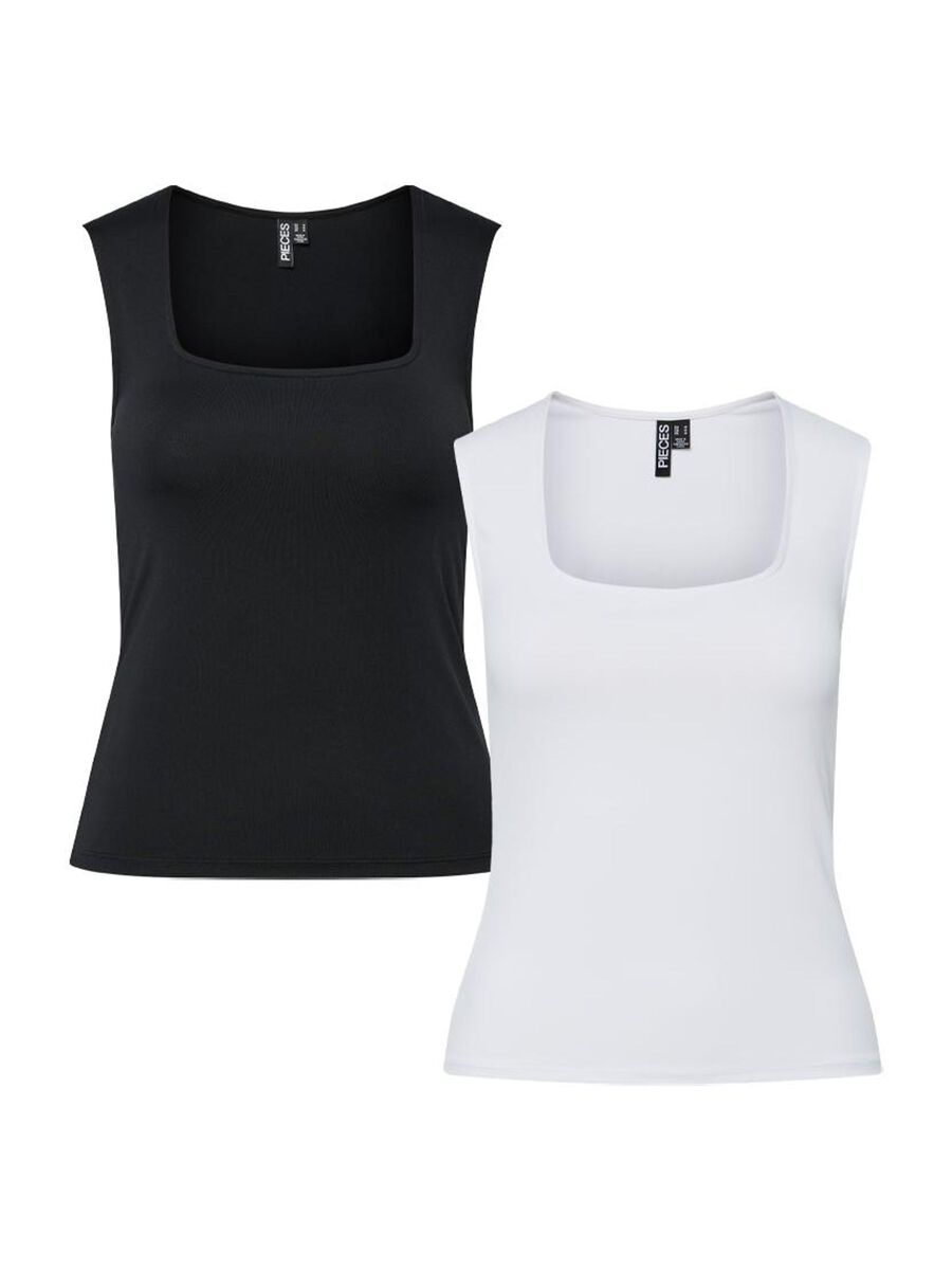 Pieces PCFYLLA 2-PACK VIERKANT TOP, Black, highres - 17161643_Black_1225425_001.jpg