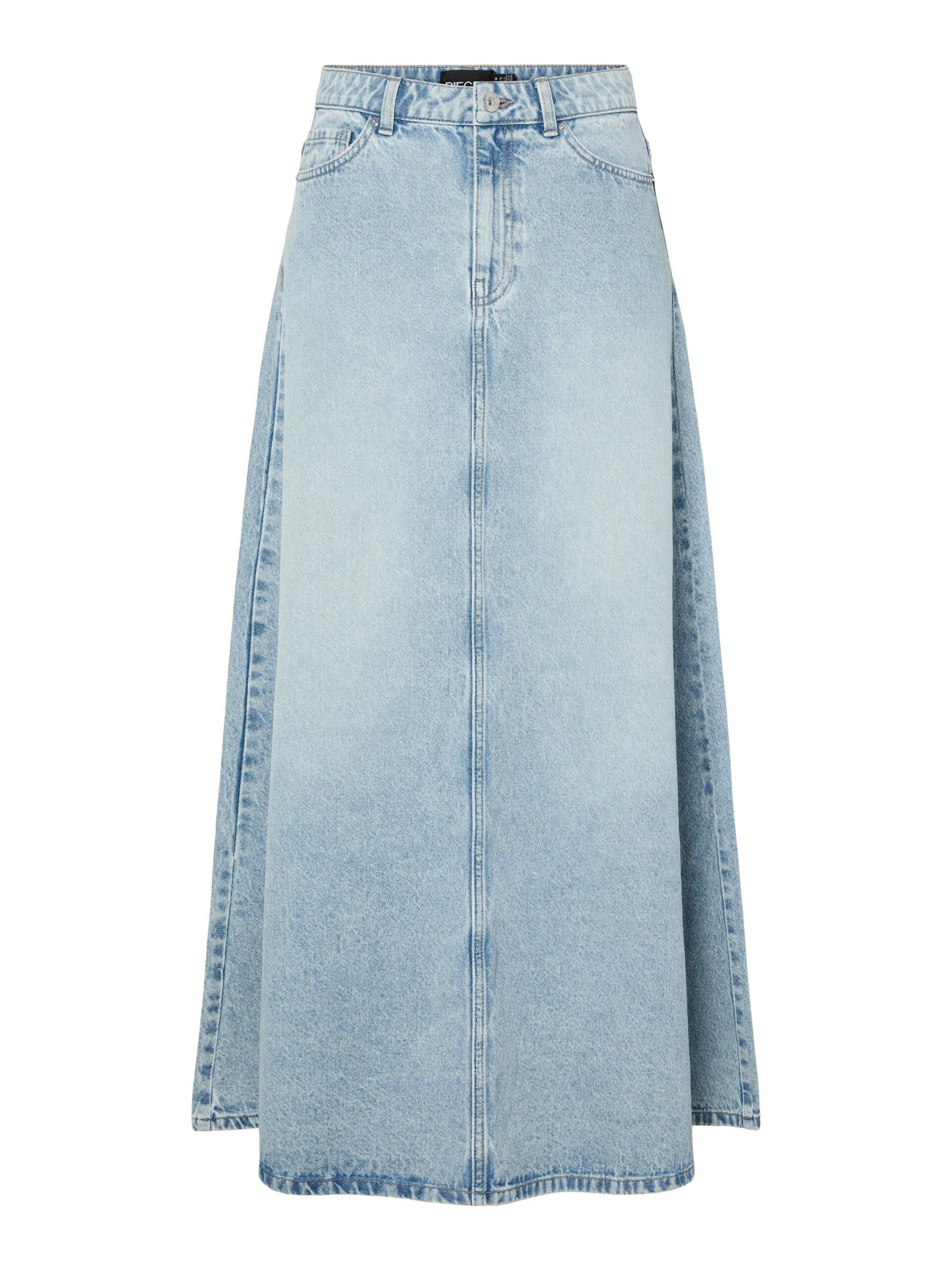 Carousel image - PCJULES WIDE DENIM SKIRT, Light Blue Denim | 7