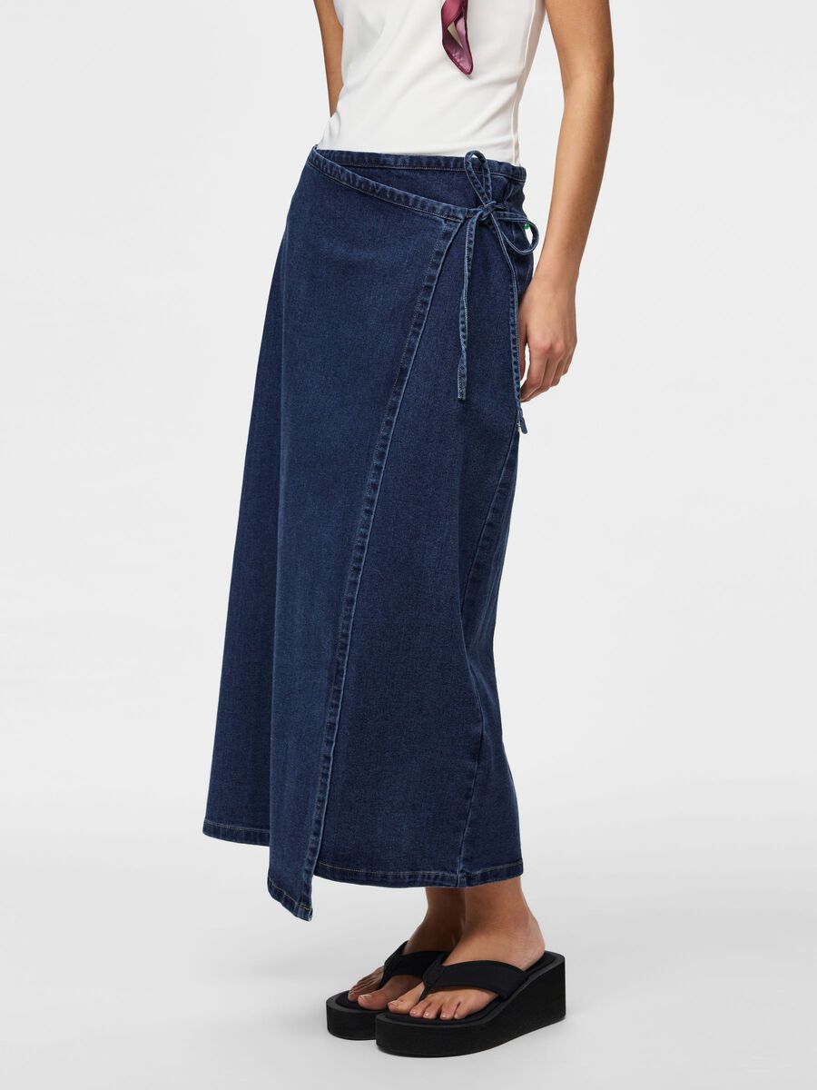 Product carousel image - FALDA VAQUERA, Dark Blue Denim | 1