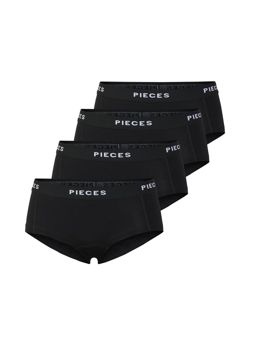 Pieces 4-PAKNING BOXERSHORTS, Black, highres - 17106857_Black_001.jpg
