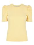 Pieces PUFF SLEEVED RIB TOP, Popcorn, highres - 17110522_Popcorn_820185_001.jpg