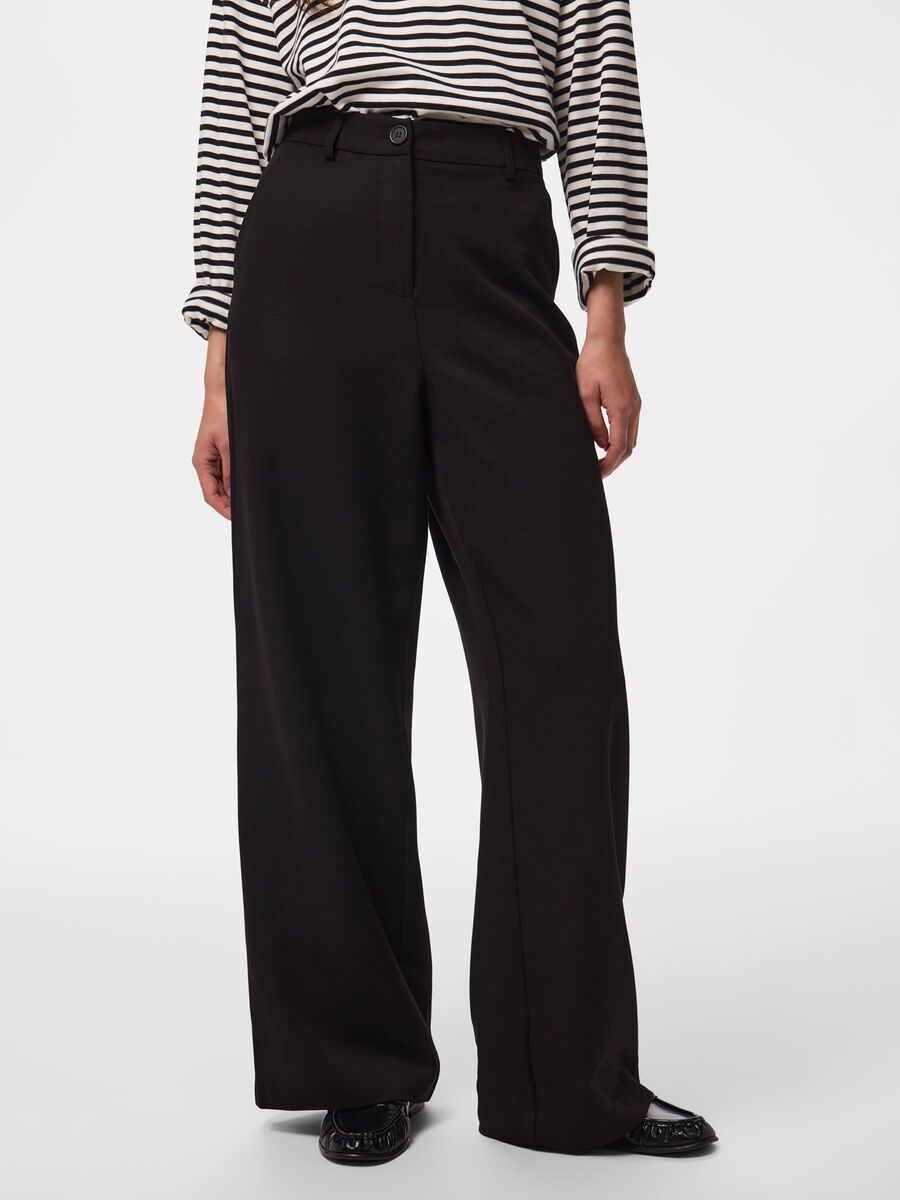 Product carousel image 1 PCKAMIL PANTALON &Agrave; JAMBE AMPLE, Black
