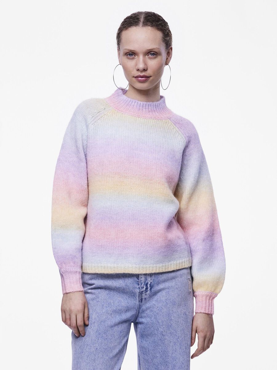 Pieces PCRAINBOW KNITTED PULLOVER, Orchid Bloom, highres - 17117748_OrchidBloom_1049931_003.jpg